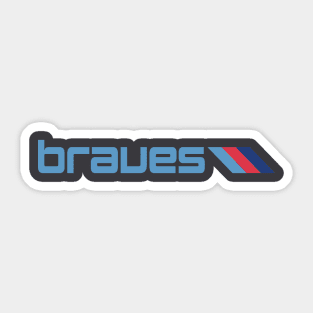 Bandwagon Braves Blue Sticker